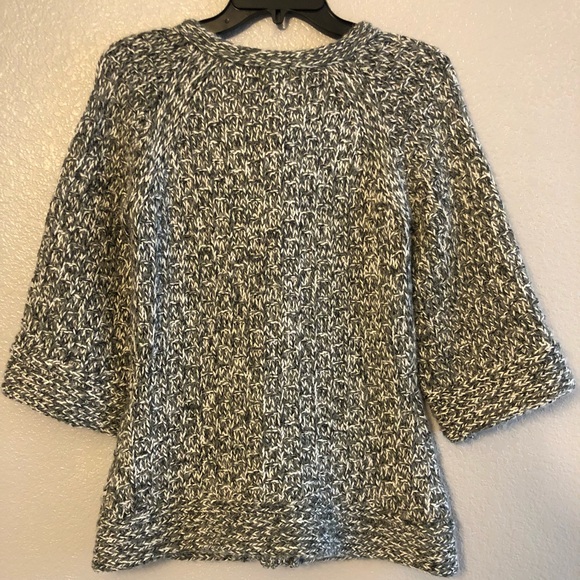 Fenn Wright Manson Gray and White Cardigan Sweater - Picture 2 of 7